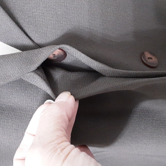 Norton McNaughton Size 14 Vintage Dark Taupe Midi Length Blazer, EUC - Picture 9 of 14